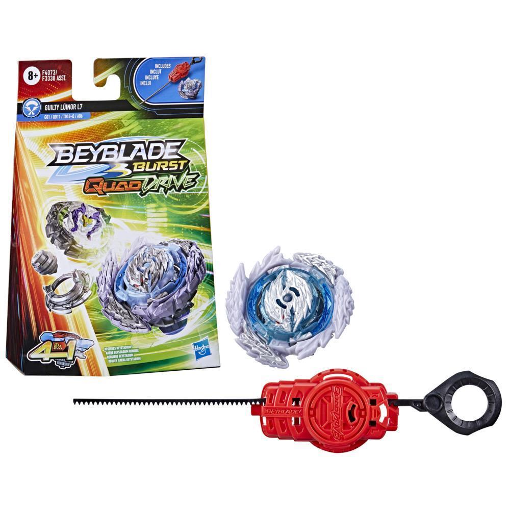 Beyblade Burst QuadDrive Guilty Lúinor L7 Spinning Top Starter Pack -- Battling Game Top Toy with Launcher product thumbnail 1