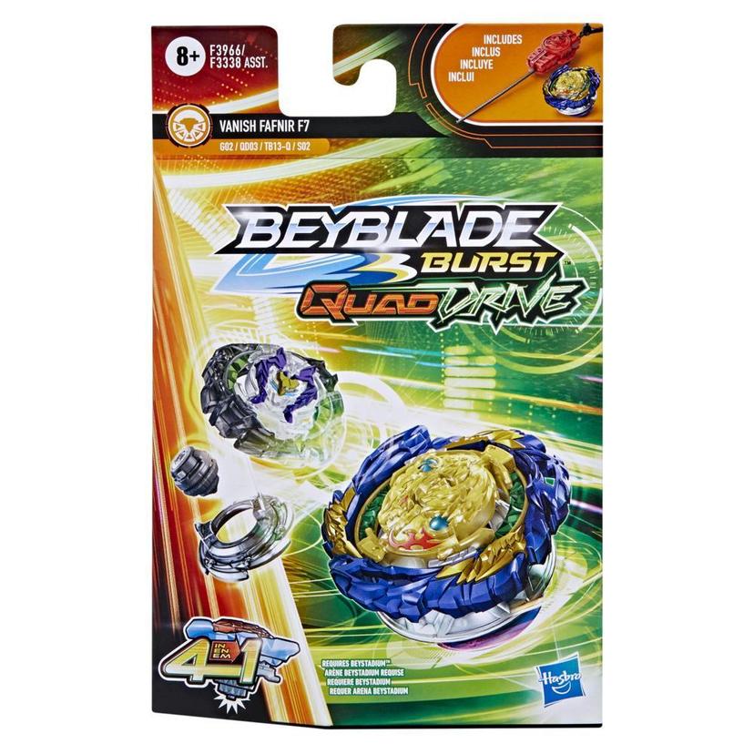 Beyblade Burst QuadDrive Vanish Fafnir F7 Spinning Top Starter Pack -- Battling Game Top Toy with Launcher product image 1