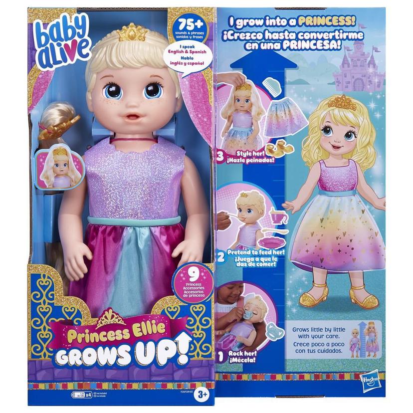 Baby Alive Princess Ellie Grows Up! Doll, 18-Inch Growing Talking Baby Doll Toy for Kids Ages 3 and Up, Blonde Hair product image 1