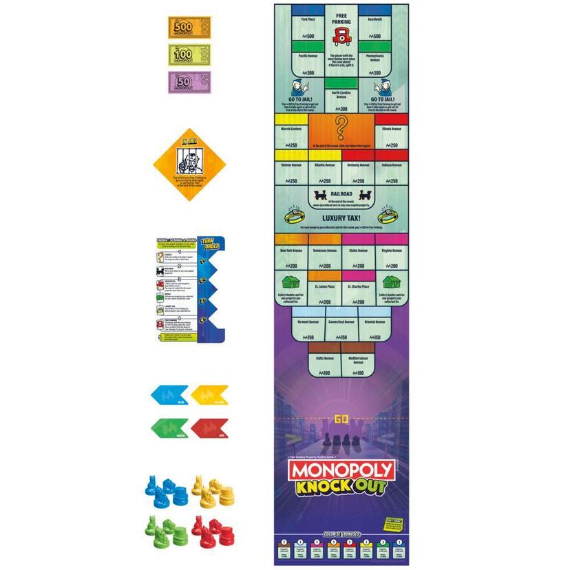 Monopoly Knockout Family Party Game, Quick-Playing Board Games for Ages 8+, 2-8 Players, 20 Mins. product image 1