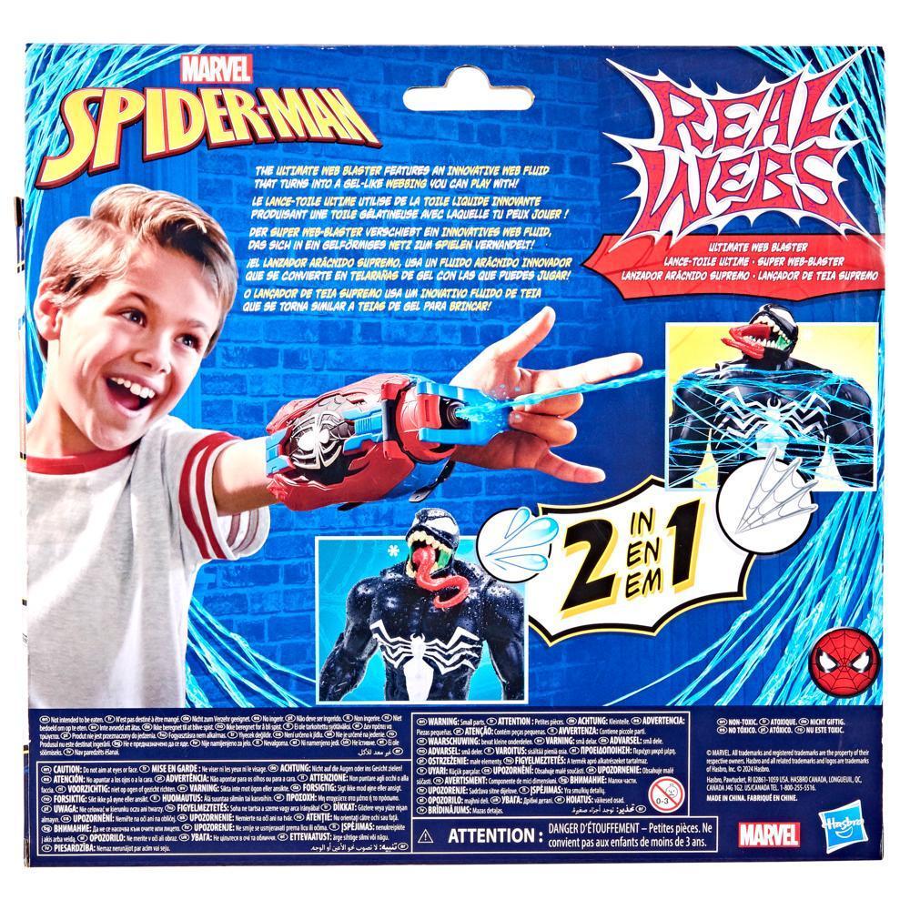 Marvel Spider-Man Real Webs Ultimate Web Blaster, 2-in-1 Blaster, Role Play Toy, Spider-Man Costume product thumbnail 1