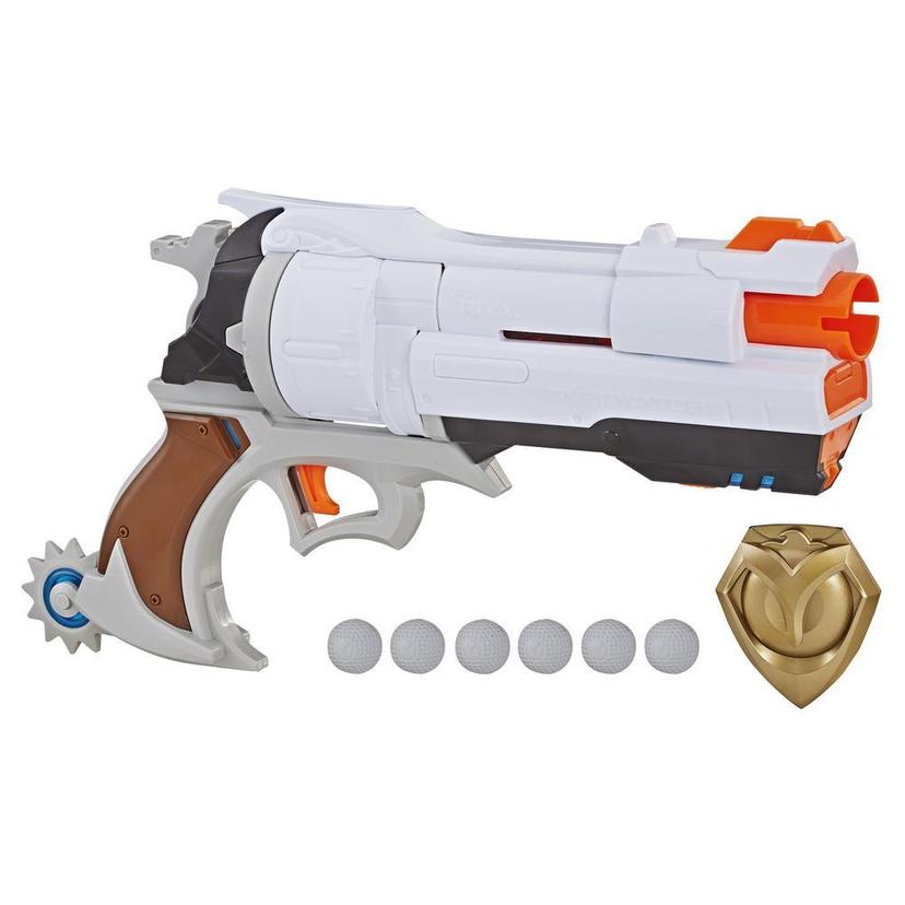 Overwatch McCree Nerf Rival Blaster with Die Cast Badge and 6 Overwatch Nerf Rival Rounds product image 1