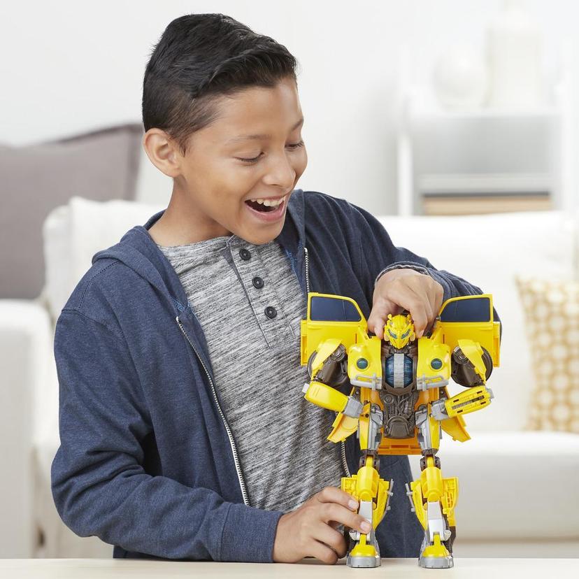 Transformers: Bumblebee Movie Toys, Power Charge Bumblebee Action Figure - Lights and Sounds, 10.5-inch product image 1