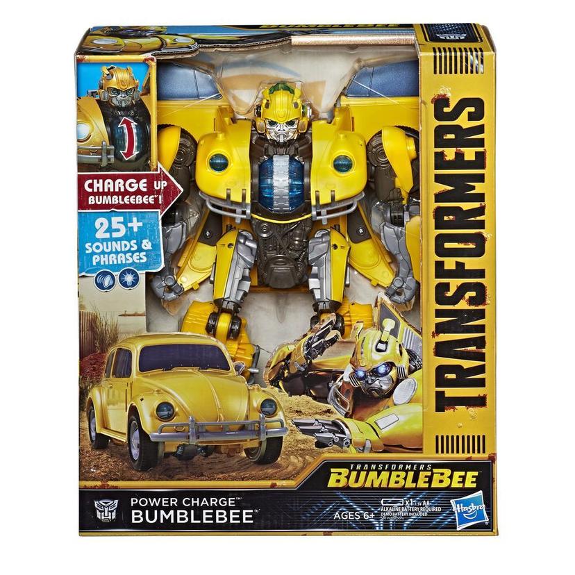Transformers: Bumblebee Movie Toys, Power Charge Bumblebee Action Figure -  Lights and Sounds, 10.5-inch - Transformers
