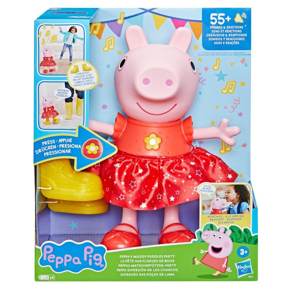 Peppa Pig Toys Peppa’s Muddy Puddles Party Doll, Musical Toys for Girls and Boys Ages 3+ product image 1