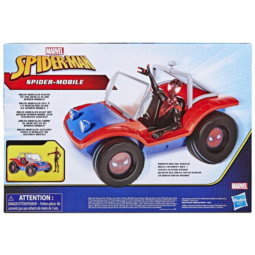 Marvel Spider-Man Spider-Mobile 6-Inch-Scale Vehicle and Miles Morales Action Figure, Marvel Toys for Kids Ages 4 and Up product image 1