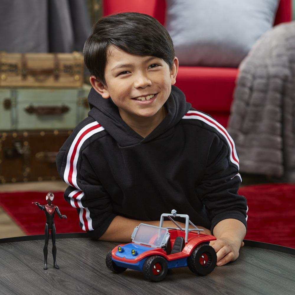 Marvel Spider-Man Spider-Mobile 6-Inch-Scale Vehicle and Miles Morales Action Figure, Marvel Toys for Kids Ages 4 and Up product thumbnail 1