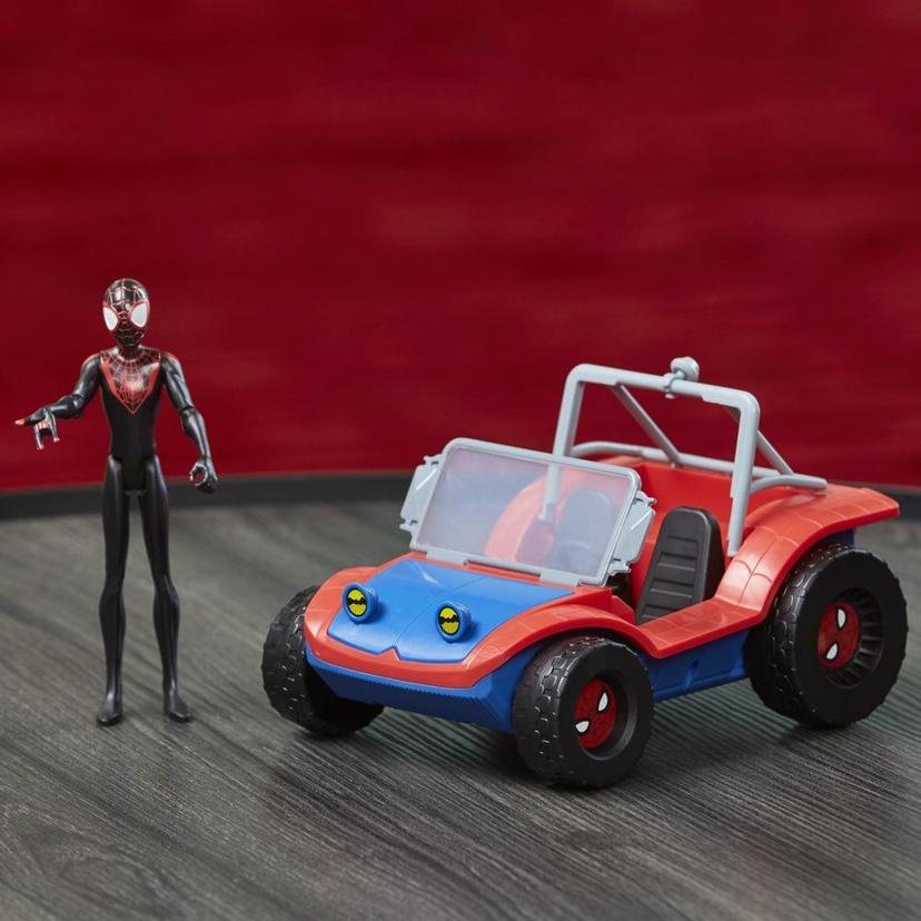 Marvel Spider-Man Spider-Mobile 6-Inch-Scale Vehicle and Miles Morales Action Figure, Marvel Toys for Kids Ages 4 and Up product image 1