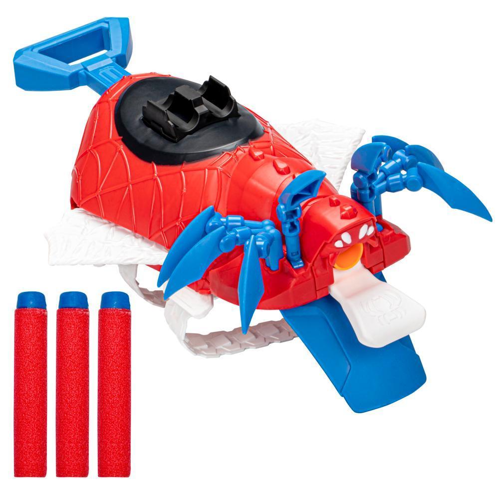Marvel Mech Strike Mechasaurs Spider-Man Arachno Blaster, NERF Blaster with 3 Darts product thumbnail 1