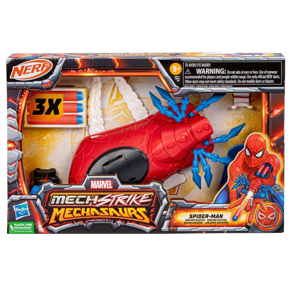 Marvel Mech Strike Mechasaurs Spider-Man Arachno Blaster, NERF Blaster with 3 Darts product thumbnail 1