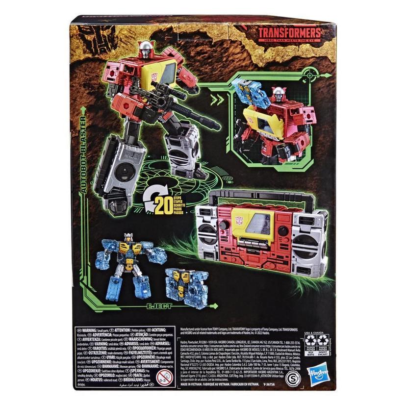 Transformers Toys Generations War for Cybertron: Kingdom Voyager WFC-K44 Autobot Blaster & Eject - 8 and Up, 7-inch product image 1