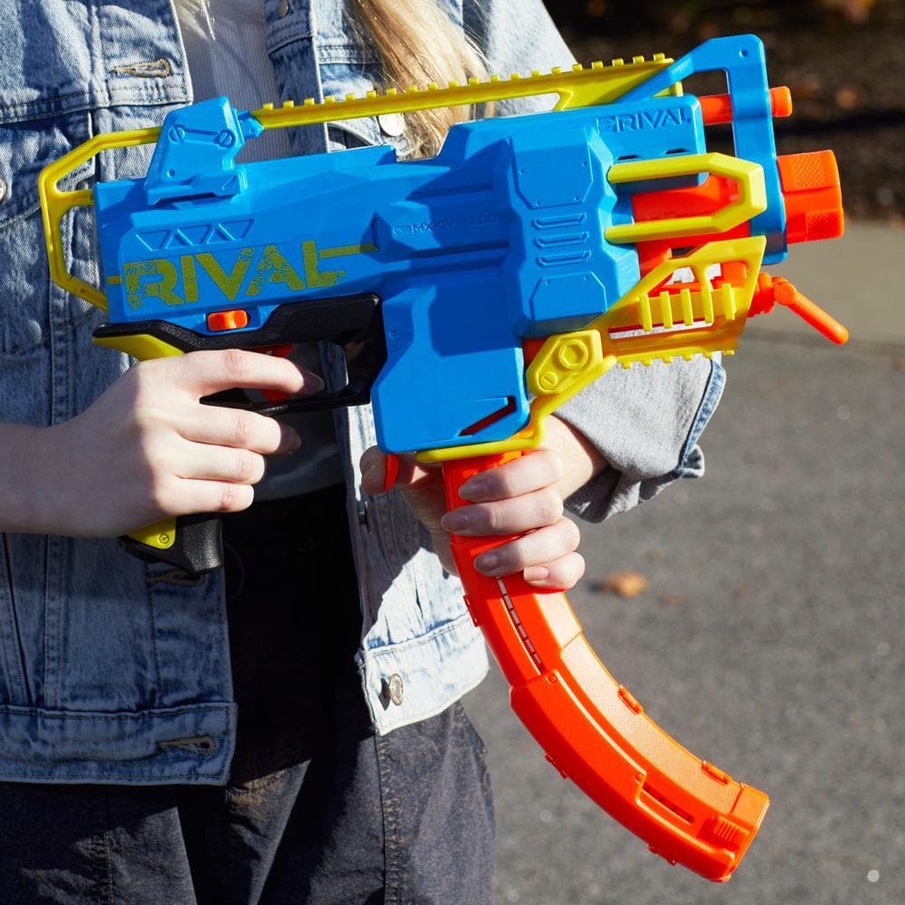 Nerf Rival Challenger MXXIV-1200 Motorized Blaster, Curved 12 Round Magazine, 18 Nerf Rival Accu-Rounds product image 1