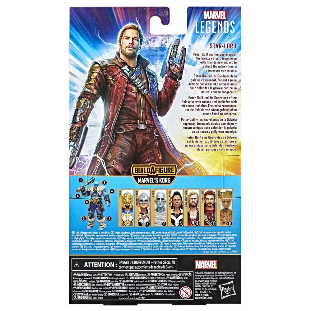 Marvel Legends Thor: Love and Thunder Star-Lord Action Figure 6-inch Collectible Toy, 2 Accessories, 1 Build-A-Figure Part product thumbnail 1