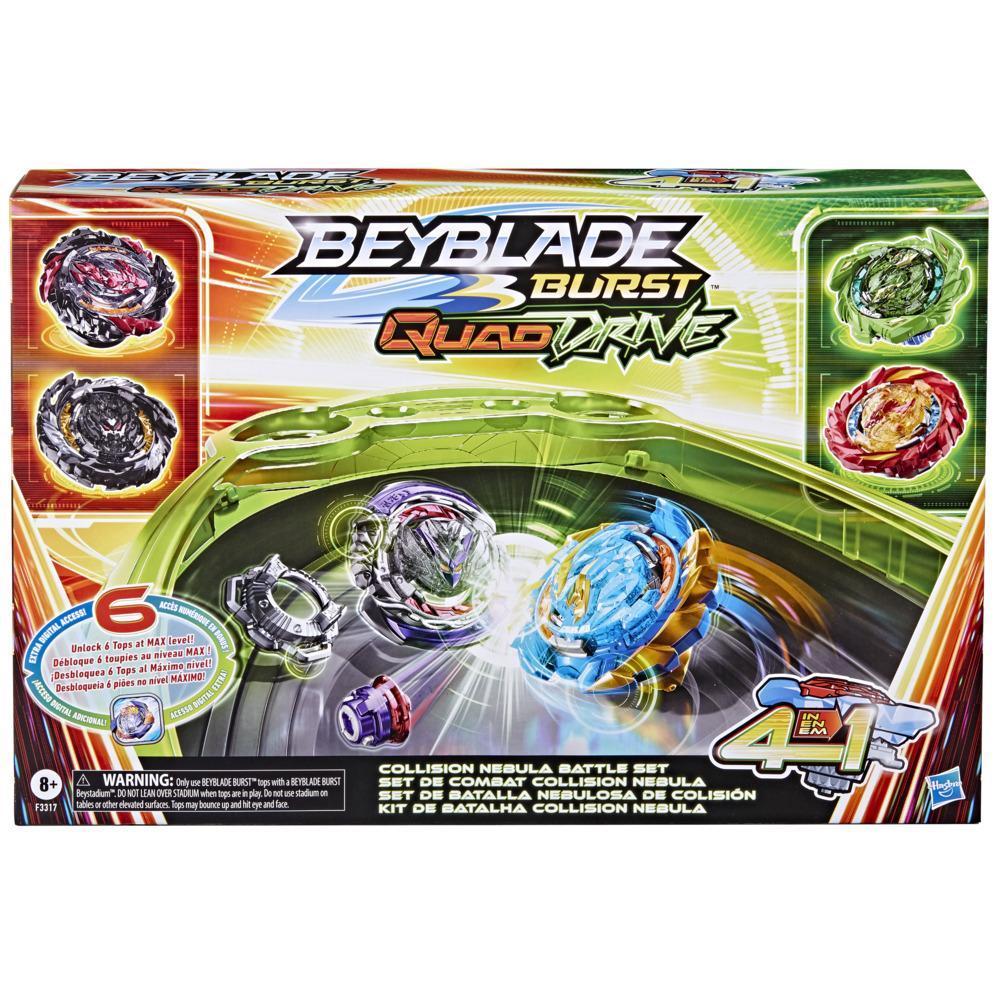 Beyblade Burst QuadDrive Collision Nebula Battle Set Game -- Beystadium, 2 Toy Tops and 2 Launchers for Ages 8 and Up product thumbnail 1