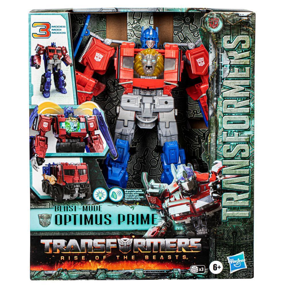 Transformers Toys Transformers: Rise of the Beasts Movie, Beast-Mode Optimus Prime Action Figure, Ages 6 and up, 10-inch product thumbnail 1