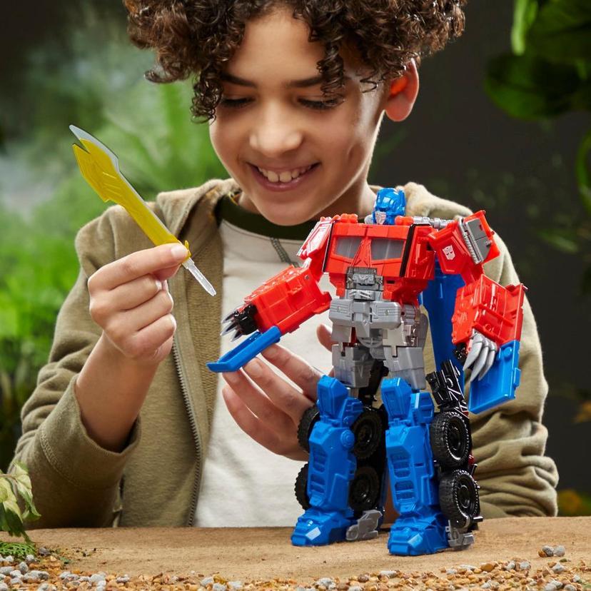 Transformers Toys Transformers: Rise of the Beasts Movie, Beast-Mode Optimus Prime Action Figure, Ages 6 and up, 10-inch product image 1