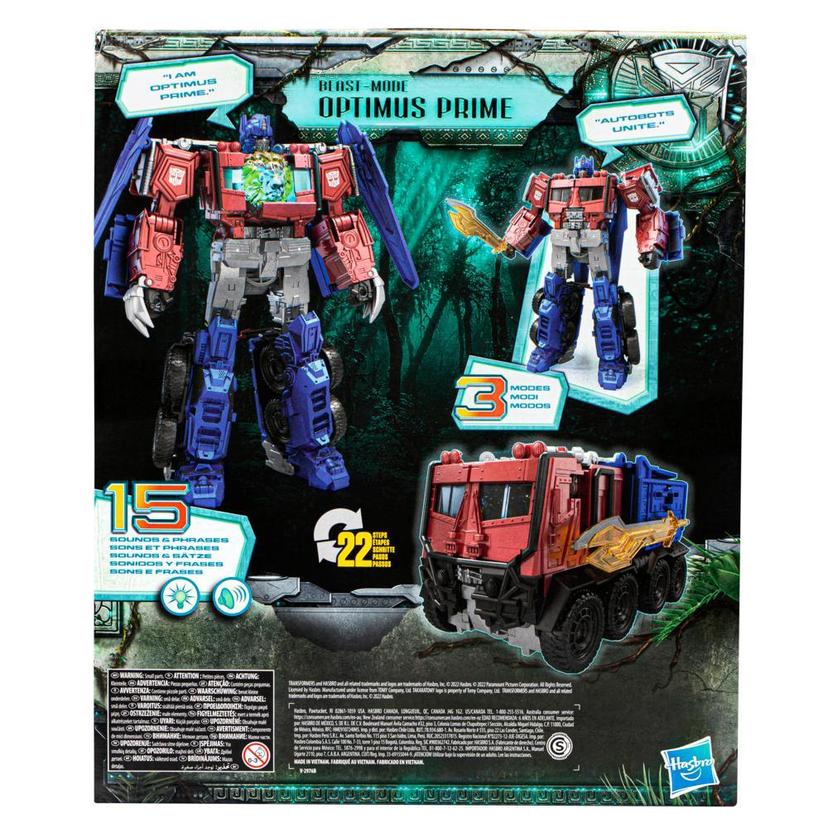 Transformers Toys Transformers: Rise of the Beasts Movie, Beast-Mode Optimus Prime Action Figure, Ages 6 and up, 10-inch product image 1