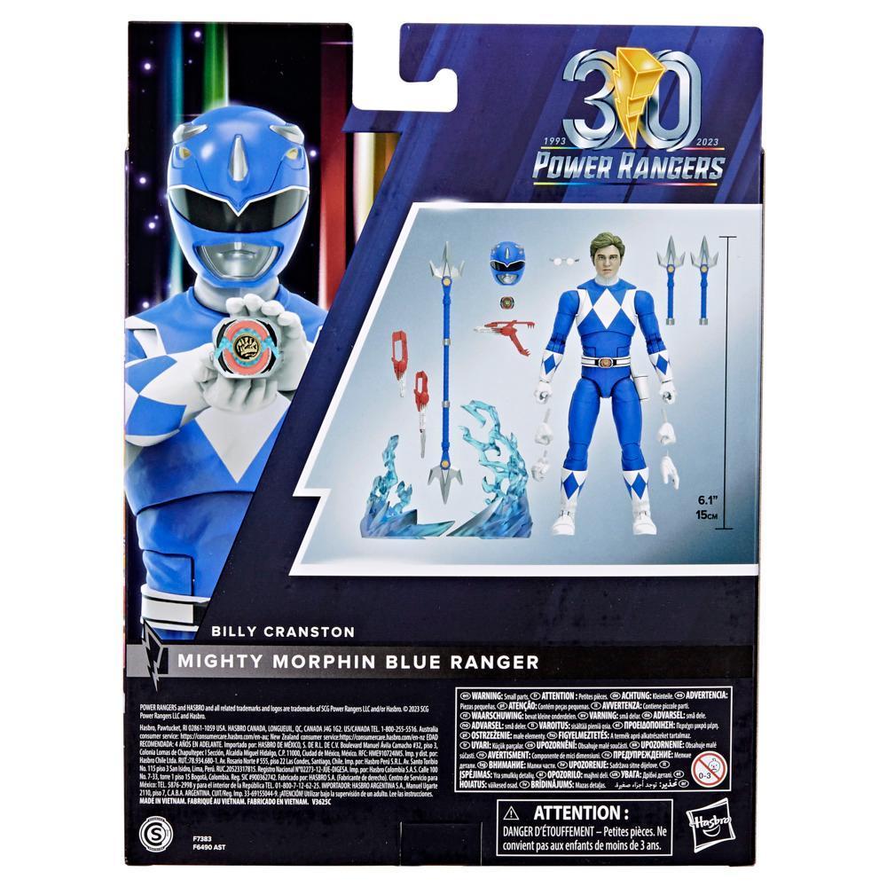 Power Rangers Lightning Collection Remastered Mighty Morphin Blue Ranger 6-Inch Action Figure product image 1