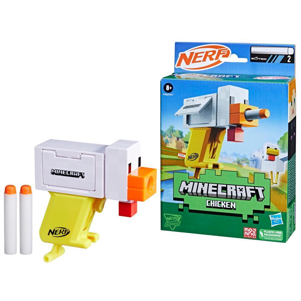 Nerf MicroShots Minecraft Chicken Blaster, Includes 2 Nerf Elite Foam Darts product thumbnail 1