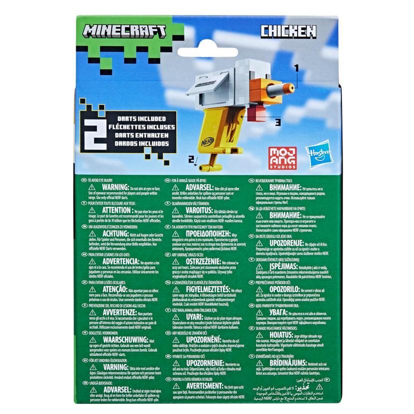 Nerf MicroShots Minecraft Chicken Blaster, Includes 2 Nerf Elite Foam Darts product image 1