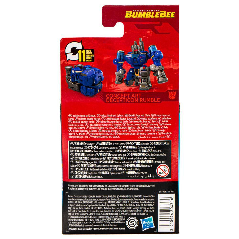 Transformers Studio Series Core Transformers: Bumblebee Concept Art Decepticon Rumble 3.5” Action Figure, 8+ product thumbnail 1