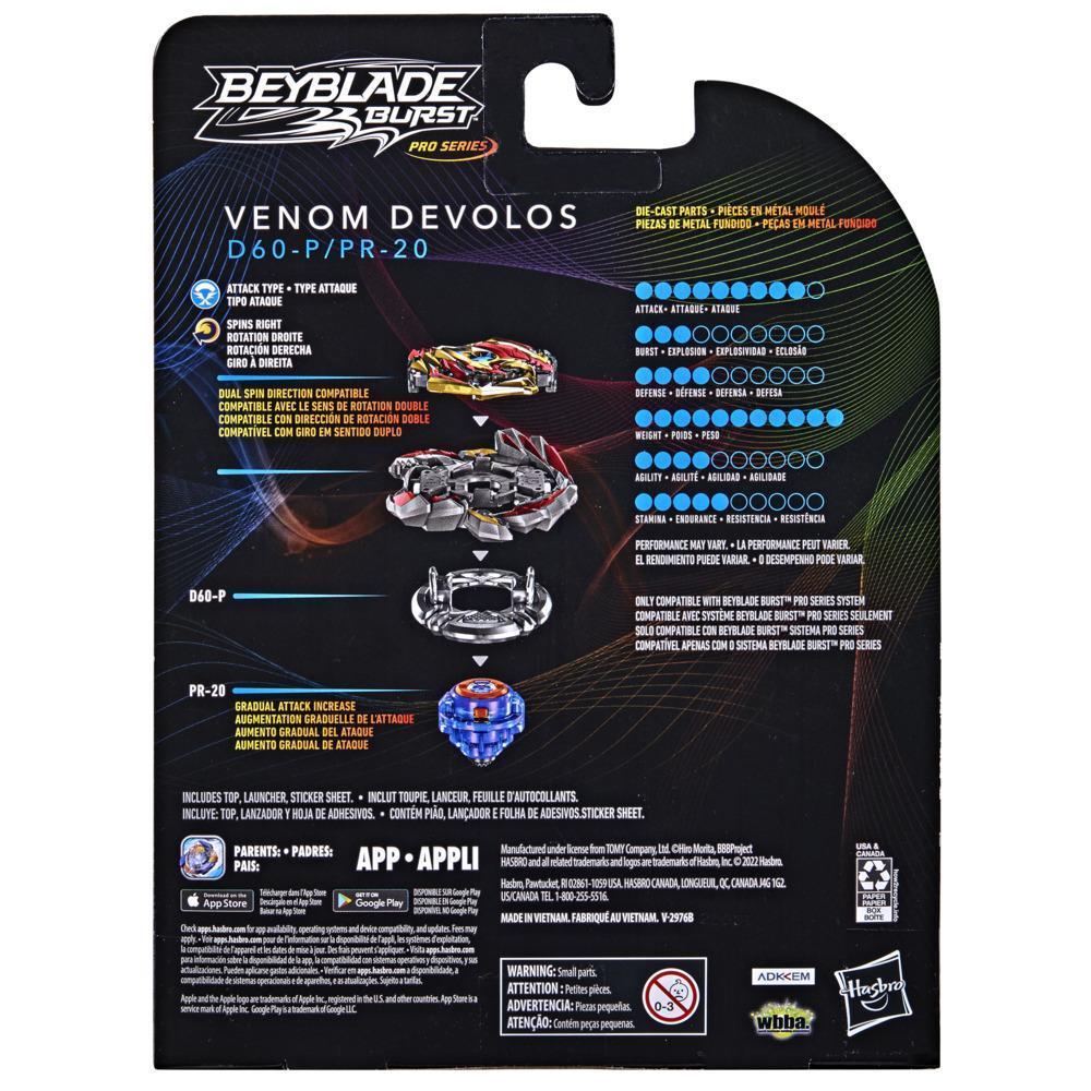 Beyblade Burst Pro Series Venom Devolos Spinning Top Starter Pack -- Battling Game Top with Launcher Toy product thumbnail 1