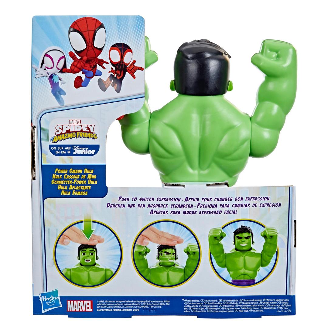 Marvel Spidey and His Amazing Friends Power Smash Hulk Preschool Toy, Face-Changing 10-inch Hulk Action Figure, Ages 3+ product image 1