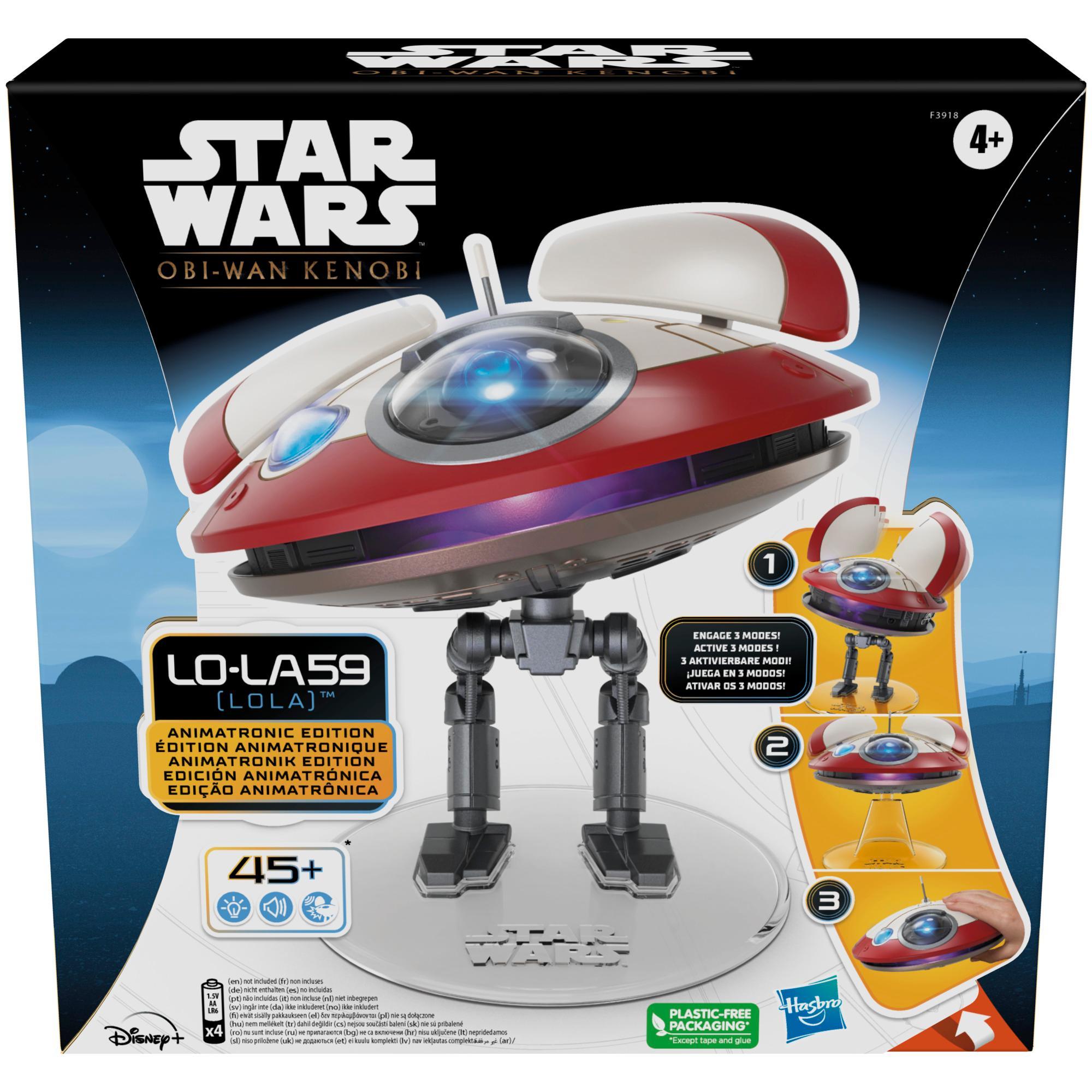Star Wars L0-LA59 (Lola) Animatronic Edition, Obi-Wan Kenobi Series-Inspired Droid Toy for Kids Ages 4 Up - Star