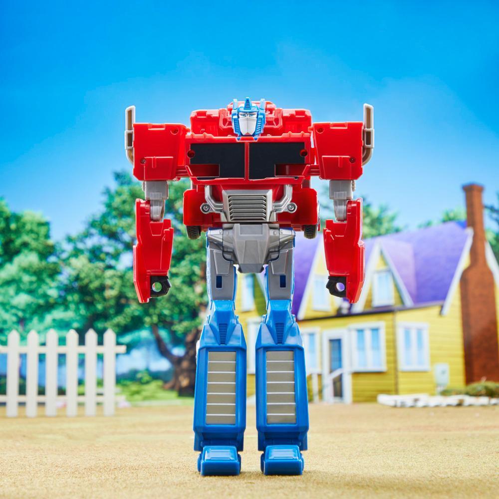 Transformers EarthSpark Spin Changer Optimus Prime Action Figure with Robby Malto Figure product thumbnail 1