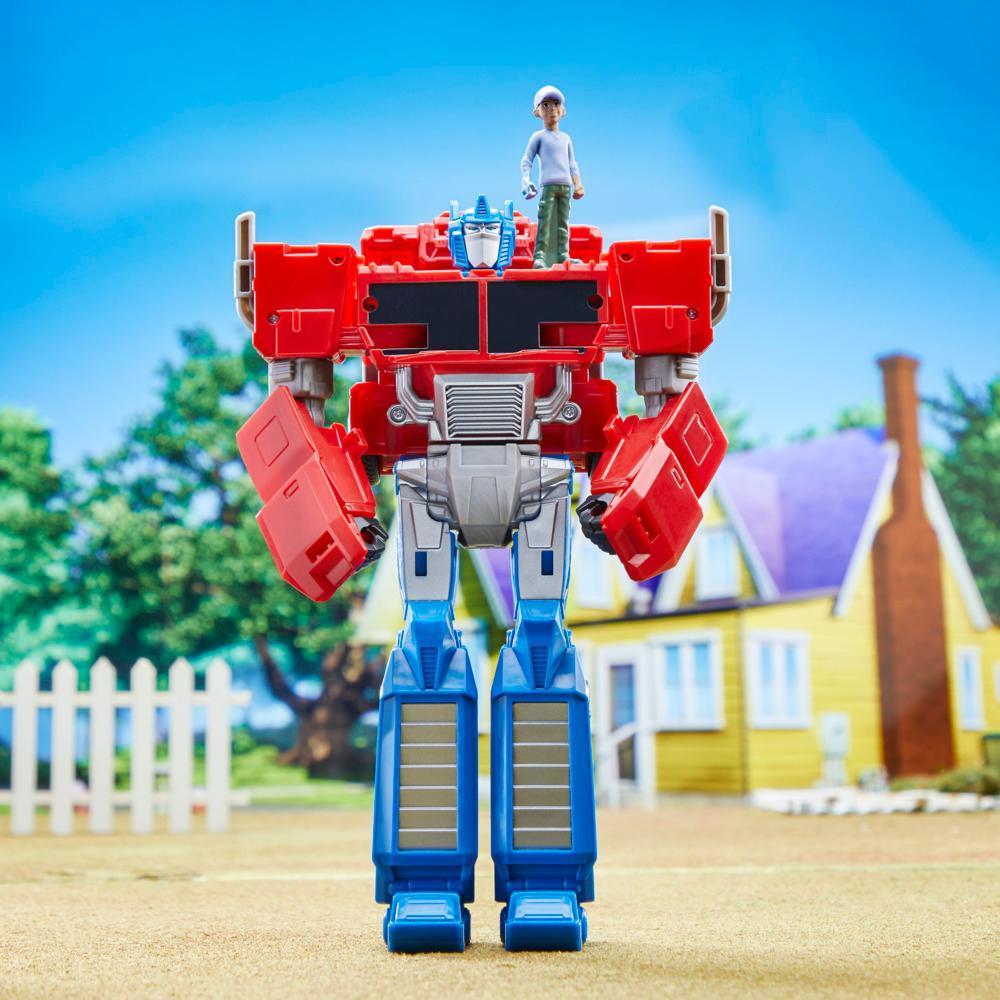 Transformers EarthSpark Spin Changer Optimus Prime Action Figure with Robby Malto Figure product thumbnail 1