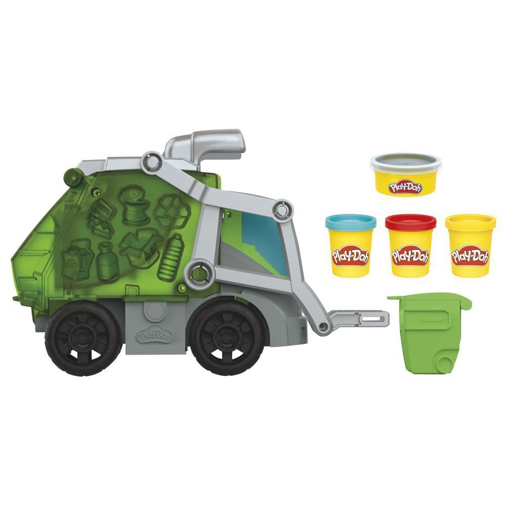 Play-Doh Wheels Dumpin' Fun 2-in-1 Garbage Truck with Garbage Compound and 3 Cans product thumbnail 1