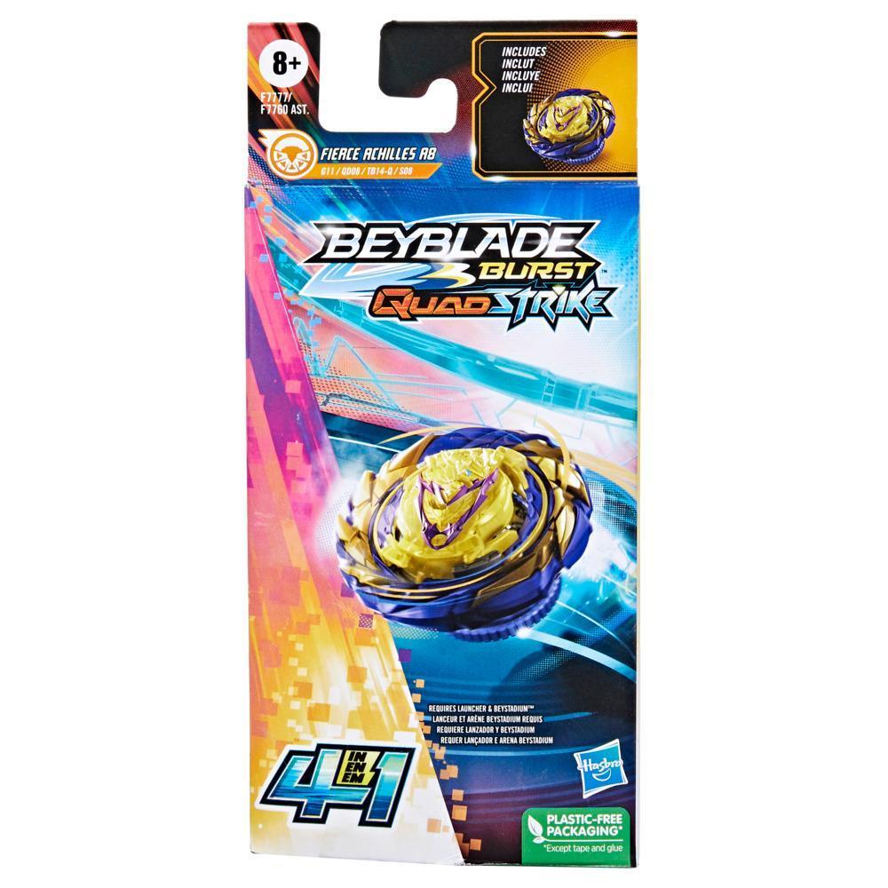 Beyblade Burst QuadStrike Fierce Achilles A8 Spinning Top Single Pack, Battling Game Toy product thumbnail 1