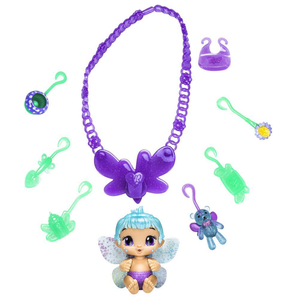 Baby Alive Glo Pixies Minis Carry ‘n Care Necklace, Lilac Pearl, 3.75-Inch Pixie Toy, Charm Necklace and Doll Carrier product thumbnail 1
