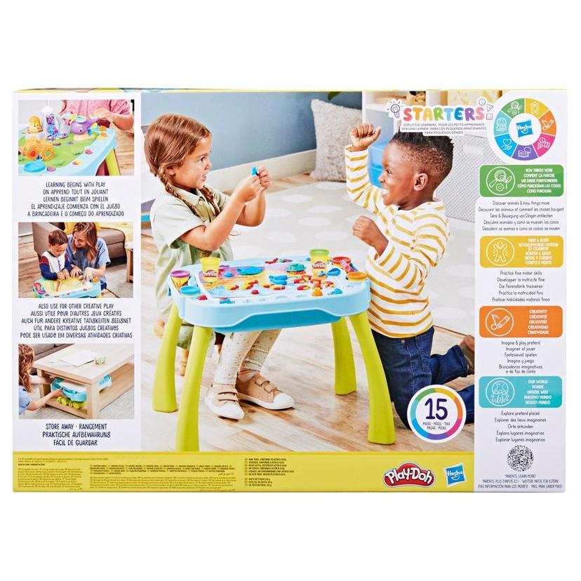 Play doh play table with storage filled
