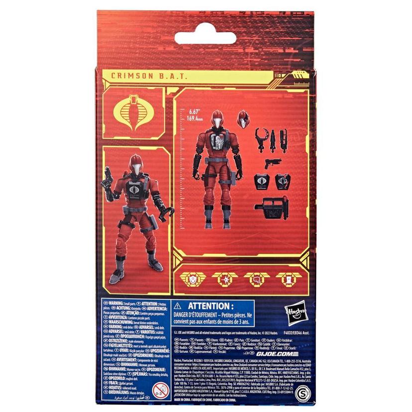 G.I. Joe Classified Series CRIMSON B.A.T. Action Figure 60 Collectible Toy, Multiple Accessories, Custom Package Art product image 1