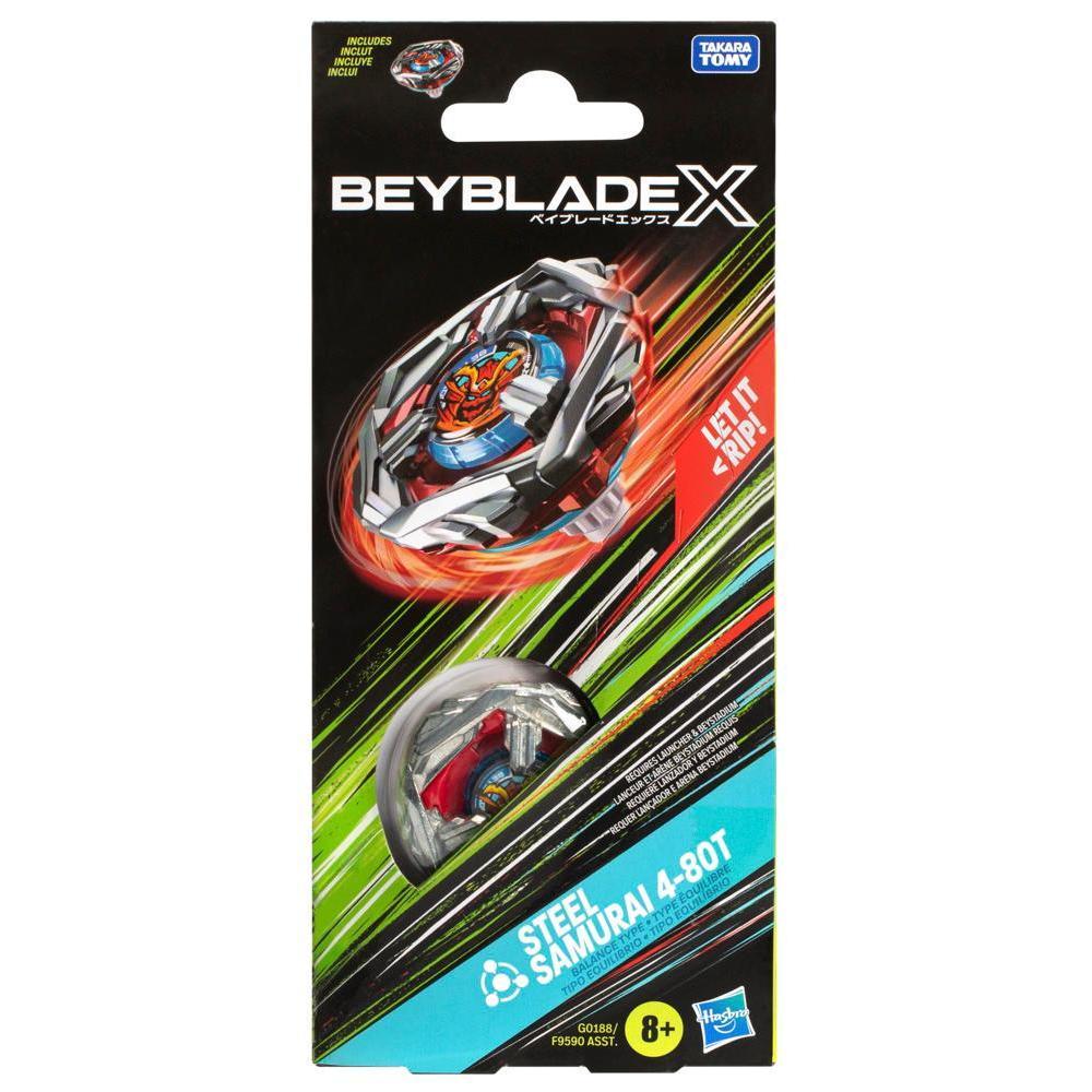 Beyblade X Steel Samurai 4-80T Booster Pack Set with Balance Type top, Ages 8+ product thumbnail 1