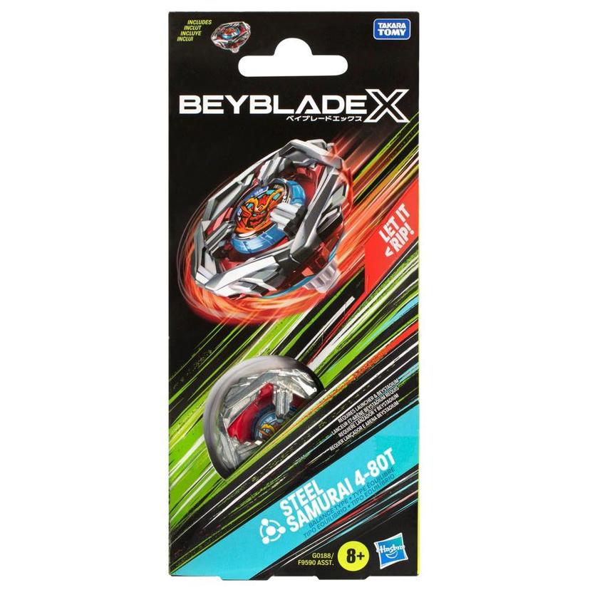 Beyblade X Steel Samurai 4-80T Booster Pack Set with Balance Type top, Ages 8+ product image 1