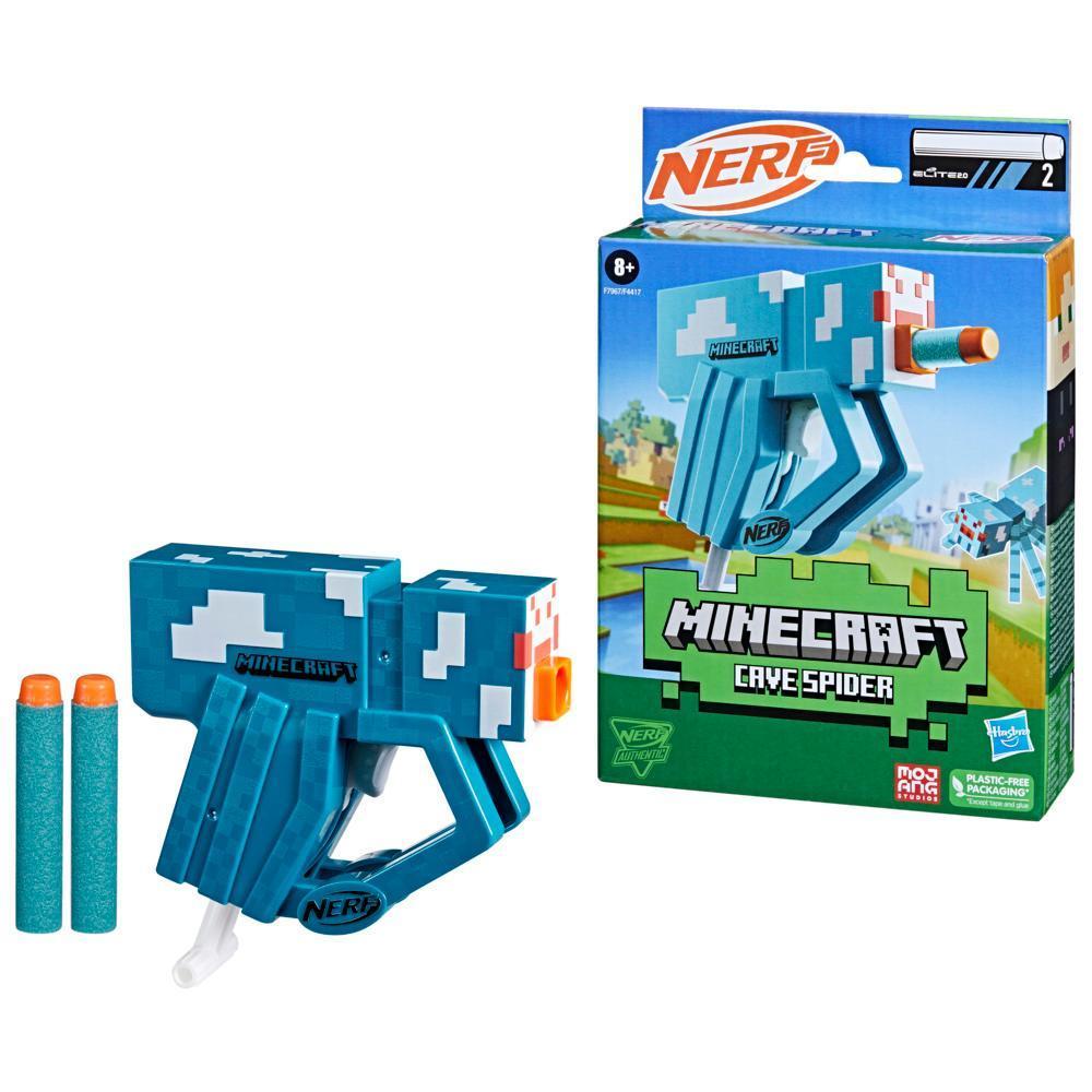 Nerf MicroShots Minecraft Cave Spider Blaster, Includes 2 Nerf Elite Foam Darts product thumbnail 1