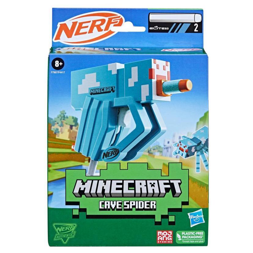Nerf MicroShots Minecraft Cave Spider Blaster, Includes 2 Nerf