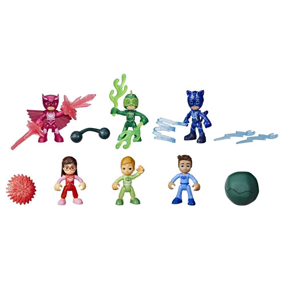 PJ Masks Nighttime Heroes Figure Set Preschool Toy, 6 Action Figures and 11 Accessories for Kids Ages 3 and Up product thumbnail 1