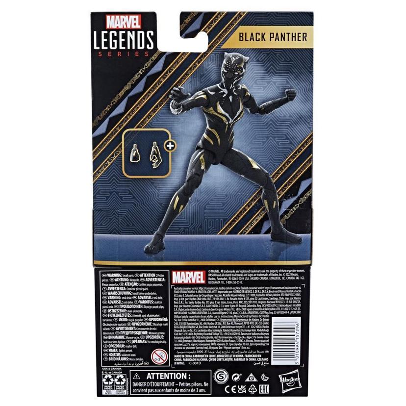 Marvel Legends Series Black Panther Wakanda Forever Black Panther 6-inch  Action Figure Toy, 2 Accessories - Marvel