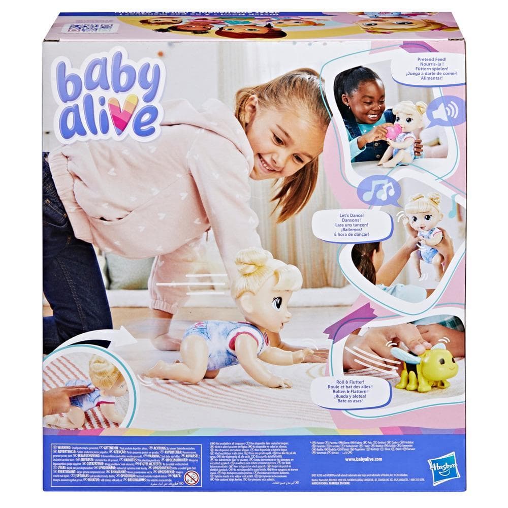 Baby Alive Crawl 'n Play Harper Hugs Doll, Blonde Hair, Electronic Kids Toys for Girls & Boys 3+ product image 1
