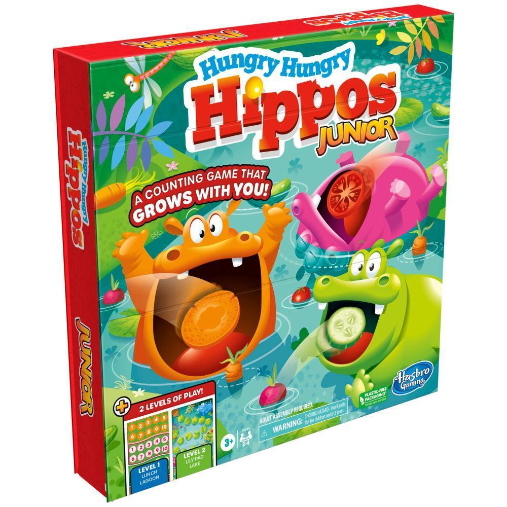 Hungry Hungry Hippos Junior Board Game, Preschool Games, Kids Board Games, Counting & Number Game product thumbnail 1