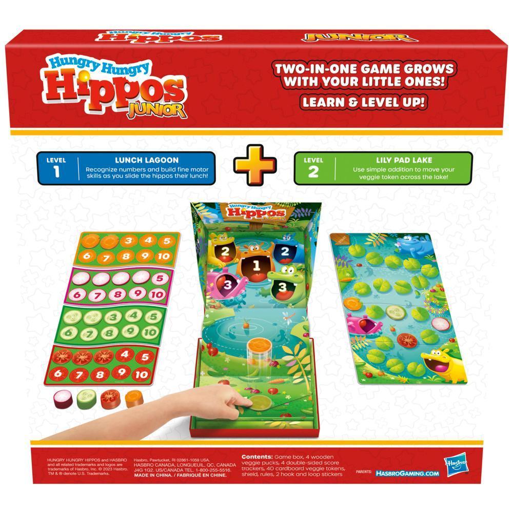 Hungry Hungry Hippos Junior Board Game, Preschool Games, Kids Board Games, Counting & Number Game product image 1