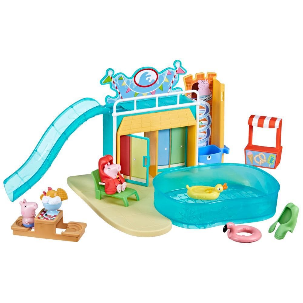 Peppa Pig Toys Peppa's Waterpark Playset with 15 Pieces, Preschool Toys product thumbnail 1