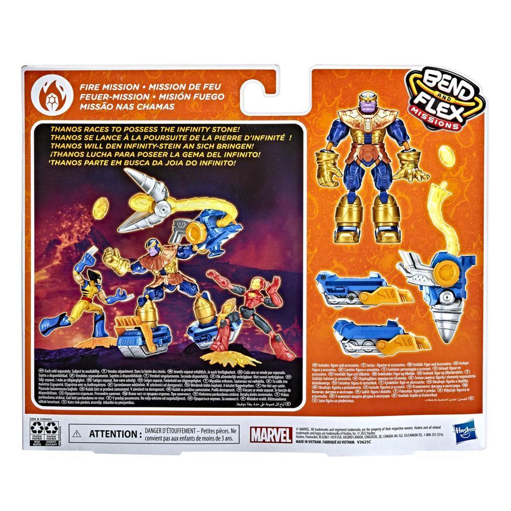 Marvel Avengers Bend and Flex Missions Thanos Fire Mission Figure, 6-Inch-Scale Bendable Toy for Kids Ages 4 and Up product thumbnail 1