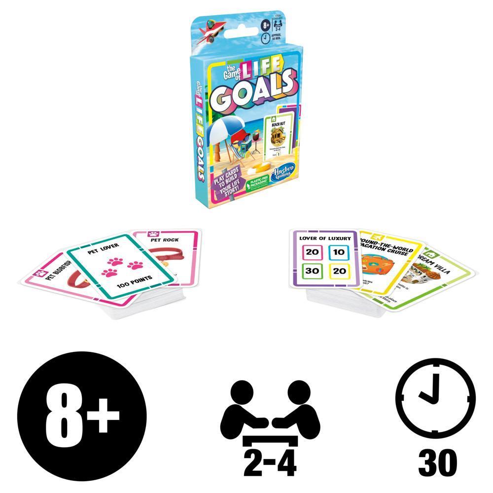 The Game of Life Goals Game, Quick-Playing Card Game for 2-4 Players, For  Ages 8 and Up - Hasbro Games