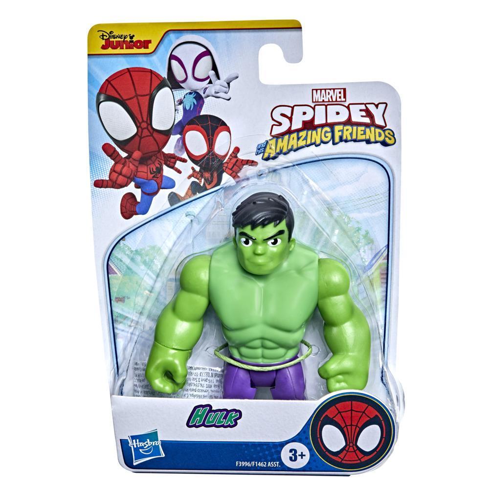 Marvel Spidey and His Amazing Friends Hulk Hero Figure Toy, 4-Inch Scale Action Figure for Kids Ages 3 And Up product thumbnail 1