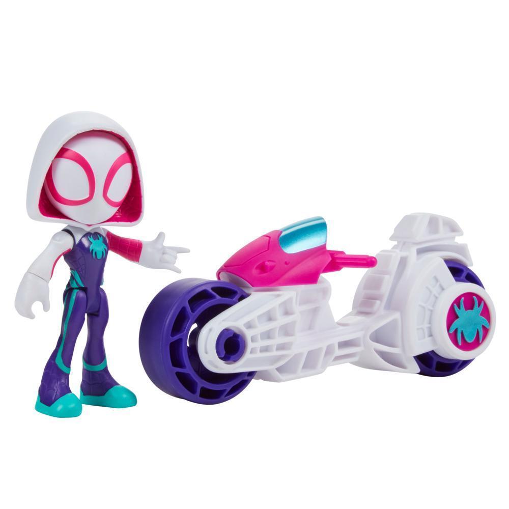 Marvel Spidey and His Amazing Friends, Ghost-Spider Action Figure & Toy Motorcycle, Kids 3 and Up product thumbnail 1
