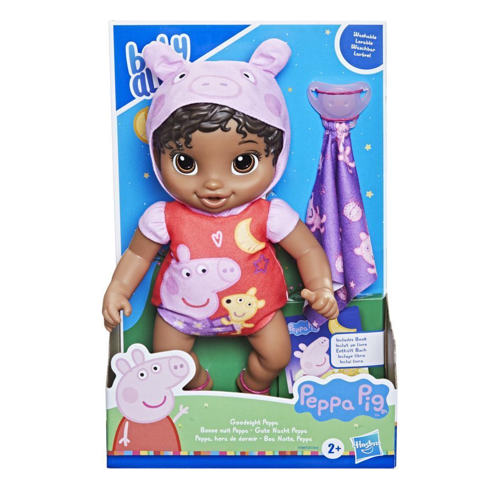 Baby Alive Goodnight Peppa Doll, Peppa Pig Toy, First Baby Doll, Soft Body, Kids Ages 2 Years and Up, Black Hair product thumbnail 1